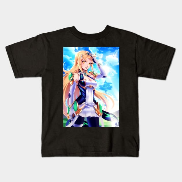 Mythra Kids T-Shirt by alinalal